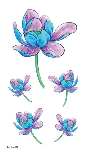Наклейки для татуировок Rocooart RC Fantacy Lotus водостойкие наклейки на временную