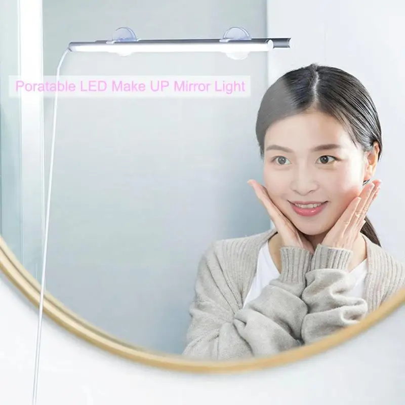 Макияж свет AC100-240V 4 Вт естественный свет Портативный IP40 светлое зеркало для макияжа светодиодный светильник Touch Управление дома Ванная