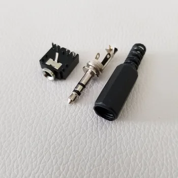

10pcs/lot 3.5mm Audio Plug Socket Soldering Head Stereo Adapter Dual Channel Male Headphone Socket