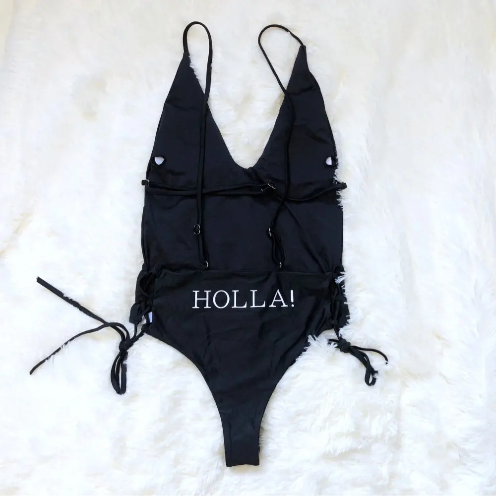 CINOON Sexy Swimsuit Women High Cut One Piece Swimsuit Backless Monokini Halter Cross Bathing Suits Swim Suit Wear Female Beachw