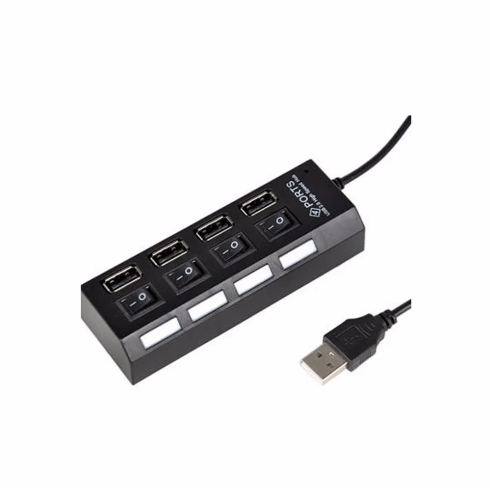 4-Порты и разъёмы USB 1,1 Мощность концентратор высокой Скорость адаптер ON/OFF переключатель для портативных ПК
