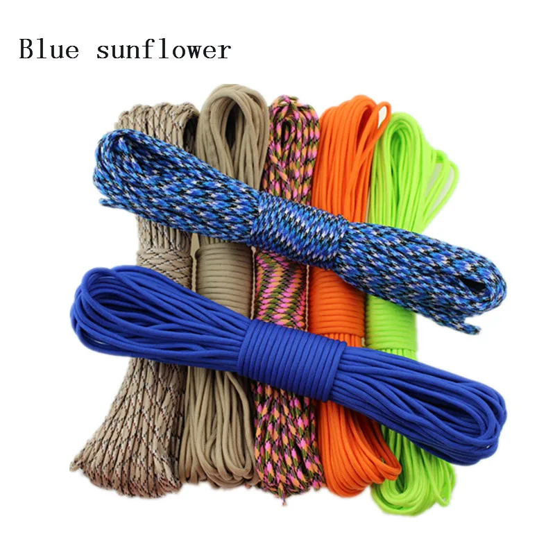 50ft جديد Paracord في 550 Paracord المظلة الحبل 7 ستراند المظلة الحبل الحبل في الهواء الطلق تسلق التخييم بقاء