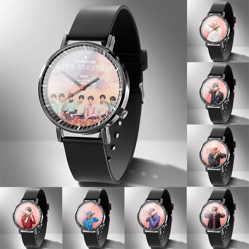 

2019 Kpop Casual Fashion Quartz Watch Analog Wrist Watch Bangtan Boys LOVE YOURSELF Answer JIN JIMIN JUNGKOOK V SUGA