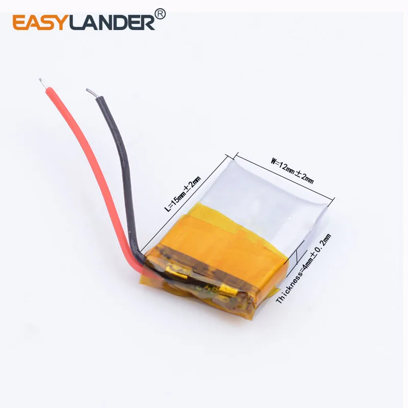 

3.7V polymer lithium battery 401215 60mah MP3 MP4 60MAH Bluetooth headset small toy sound