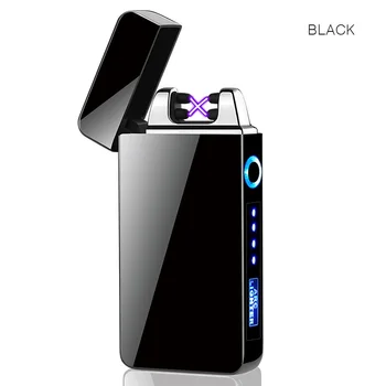 

Dual Arc Electronic Cigarette Lighter Windproof Flameless USB Metal Rechargeable Electric Lighters Plasma Cigar Lighter
