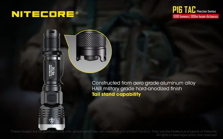 Nitecore P16 TAC CREE XM-L2 U3 светодиодный тактический фонарь 1000 люмен для охоты Пеший Туризм поиск, тактические ножи, бесплатная доставка