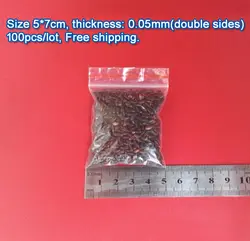 100 шт./лот высокого качества прозрачный PE Zip замок ювелирных изделий Подарочная упаковка Сумки, 5*7 см прозрачные пластиковые пакеты для