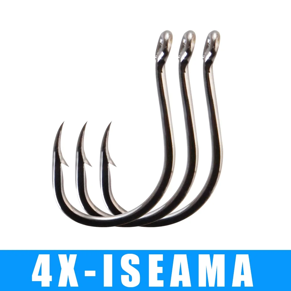3packs 21 30pcs High Carbon Steel ISEAMA Fishing Hooks With Eye 1 12