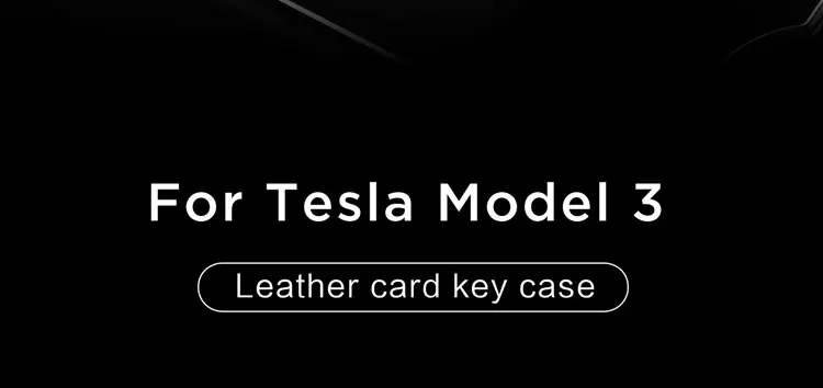 LUCKEASY для Tesla модель 3- аксессуары для интерьера автомобиля Кожаный Брелок чехол крышка ключ карта красный черный