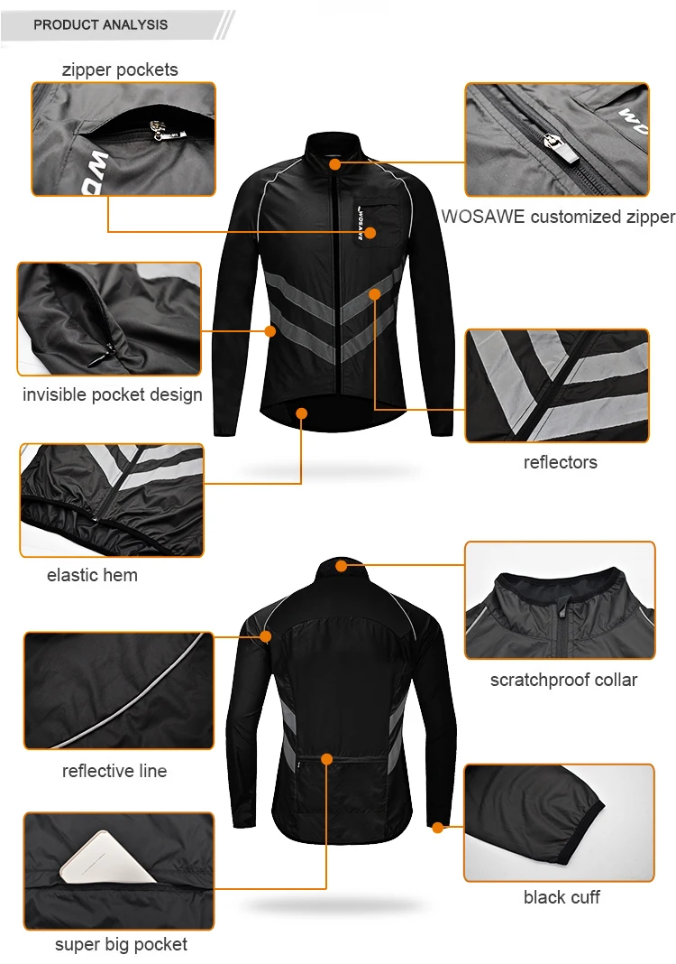 Ветрозащитная велосипедная Джерси ветровка Светоотражающая Roap Ciclismo велосипедная Куртка Топы для бега велосипедная штормовка защитная одежда для верховой езды