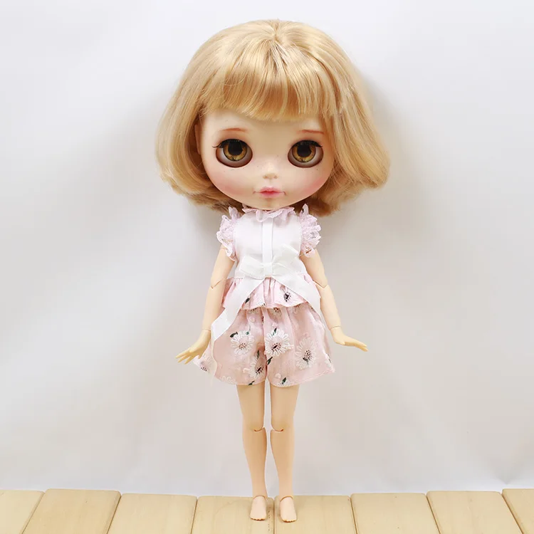 Blyth Кукла одежда костюм платье с цветочным рисунком рубашка и брюки подходит для Блит кукла азон кукла licca Аксессуары 3 цвета