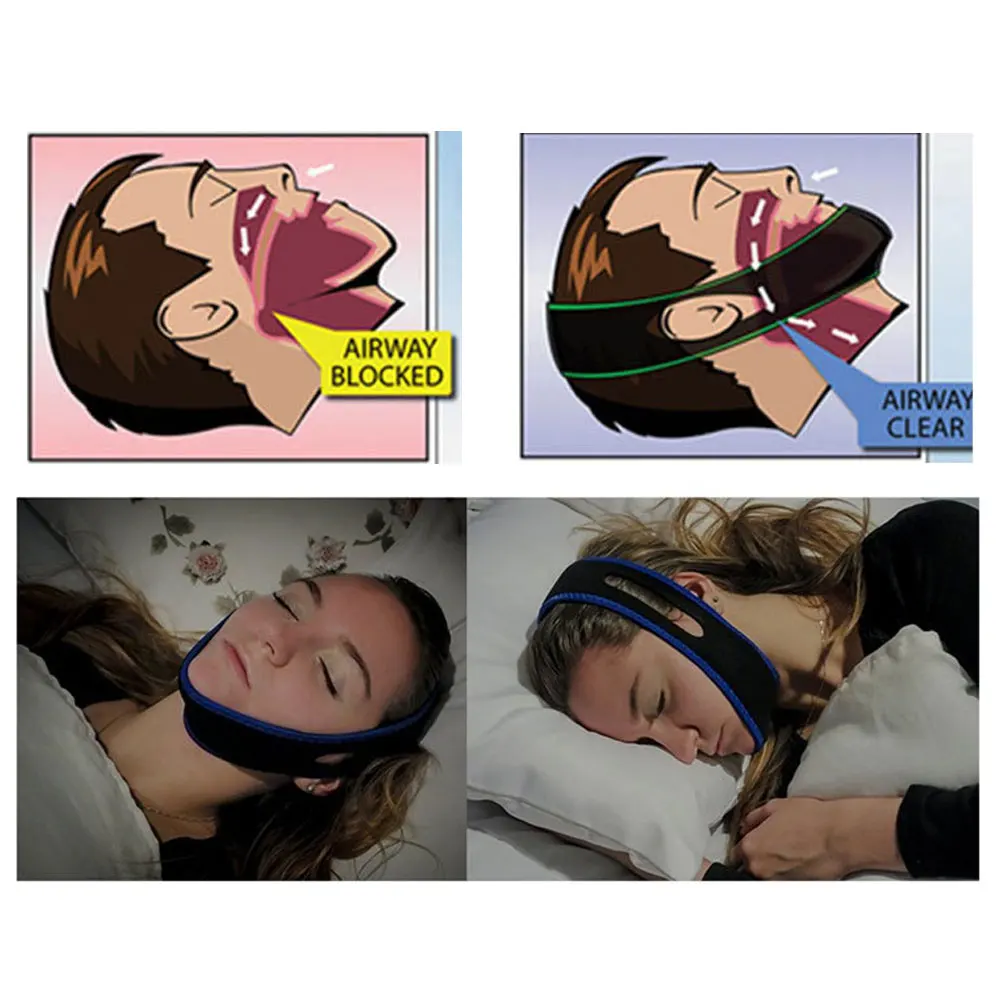 1 шт храп ремешок для подбородка Регулируемый anti Snore ремешок для подбородка Поддержка решения Стоп храпа-стихийных бедствий и мгновенное облегчение храпа челюсти ремень