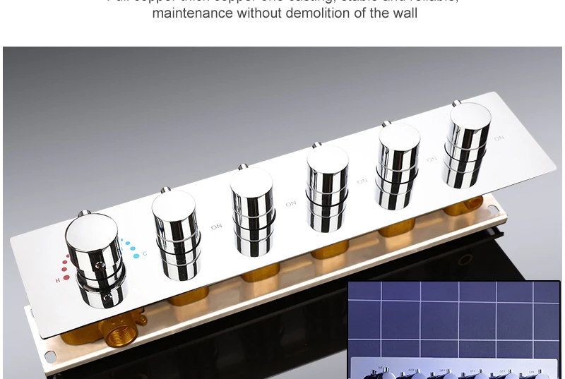 5 Function Shower System Thermostatic Faucets Embedded Ceiling Remote LED Shower Head 420710mm Mist Waterfall Shower (18)