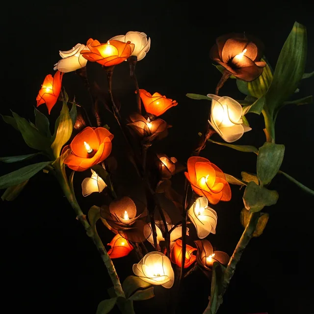 new led art lamp flower light modern home classical decoration