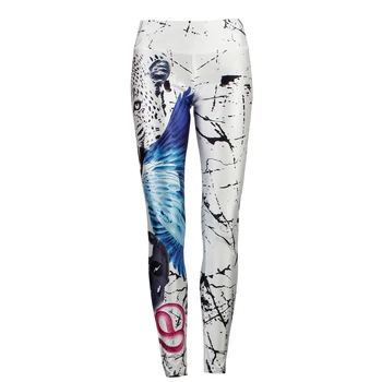 

2017 New Women AU brand Professional Sports Printed Yoga Pants Super Quality Nature Plant Pattern Gym Jogging Fitness Leggings