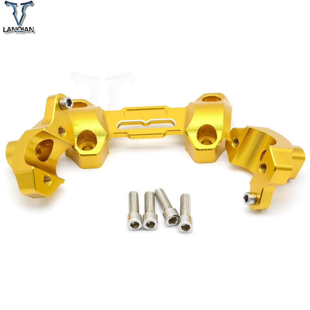 Motorcycle Accessories CNC Aluminum HandleBar Fat Bar Riser Mounts Clamps Motorbike For YAMAHA MT 09 MT-09 2013 2014 2015