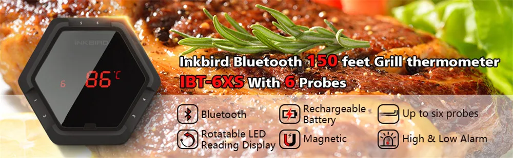 INKBIRD IBT-4XS Digital Household BBQ Cooking Thermometer Meat