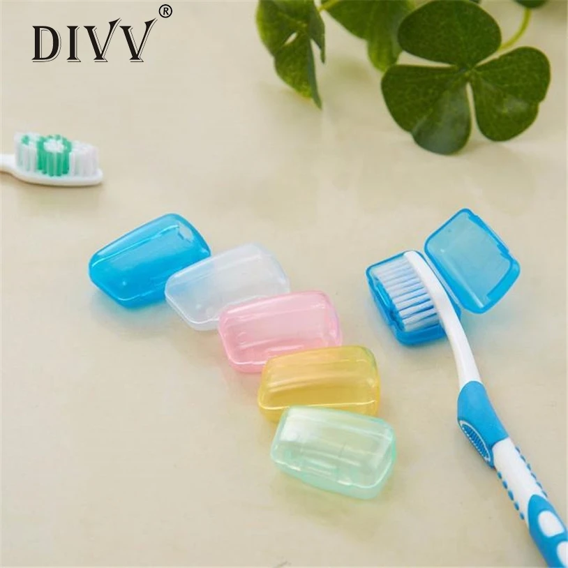 

organizer 5 Piece /Set Portable Travel Toothbrush Head Cover Wash Brush Cap Case Storage Box 2018 Dropshipping