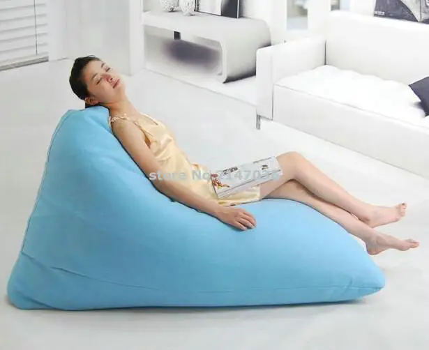 DIRT REPELLENT BLACK classic home design large shape floor chairs with back support bean bag
