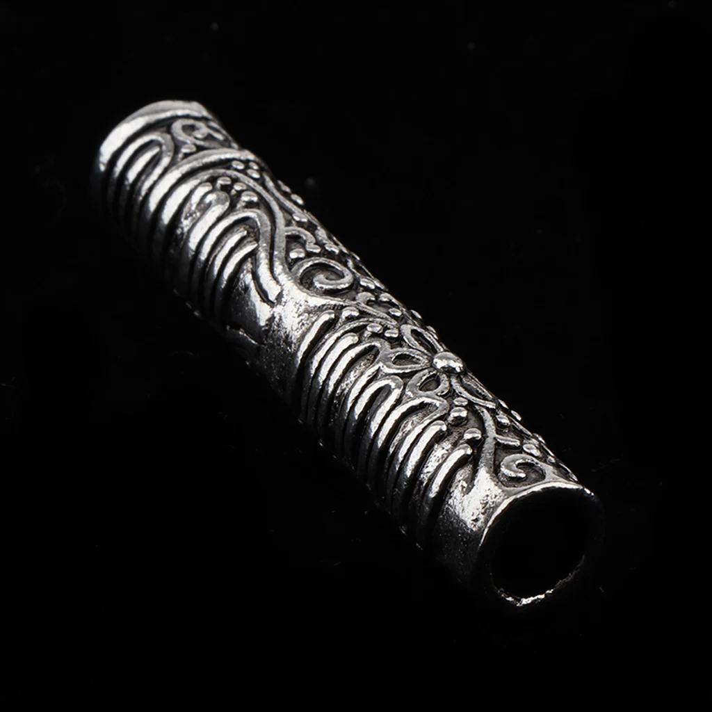 Set of 5 Dreadlocks Hair Braiding Metal Cuffs Dread Locks Beads Hair Cuffs Long Round Tube Braid Supplies Hair Decoration Tools