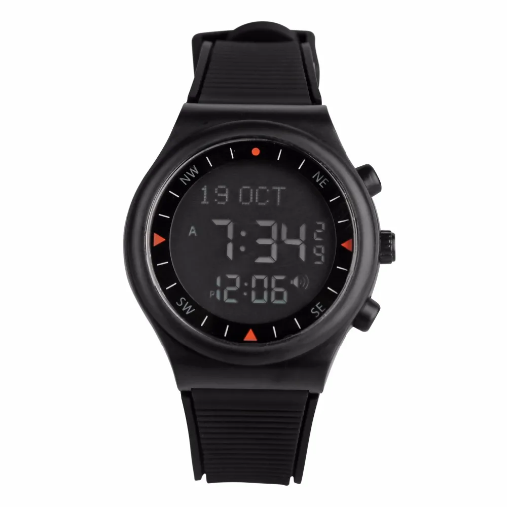 

Ramadan Promotion Azan Watc Price Russian No.1 Selling Classic Black Color Muslim Azan Watch Automatic Azan Clock free shipping