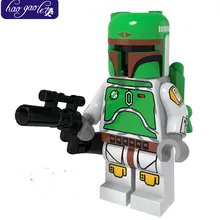 Haogaole PG640 100 шт. Супергерои Мстители зеленый бобба Фетт облачный город Охотник цифры Кирпичи игрушки для детей на Рождество