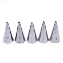 5Pcs Icing Piping Nozzles Cream Tips Cake Decorating Pastry Tools Writing Head For Cakes Fondant Decorating Stainless Steel Past 5Pcs Icing Piping Nozzles Cream Tips Cake Decorating Pastry Tools Writing Head For Cakes Fondant Decorating Stainless Steel Past