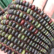 5x8 мм rondelle дракон крови яшма бусины бусы с натуральными драгоценными камнями DIY свободные бусины для изготовления ювелирных изделий strand 1" оптом