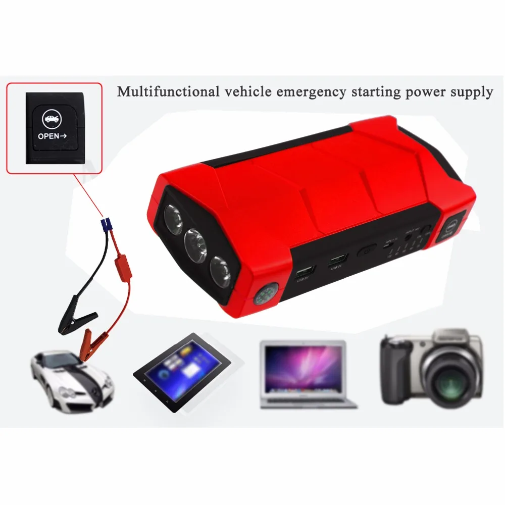  600A Peak Current Portable Mini Booster Battery Car Jump Starter For Petrol 8.0L Diesel 6.0L Emerge