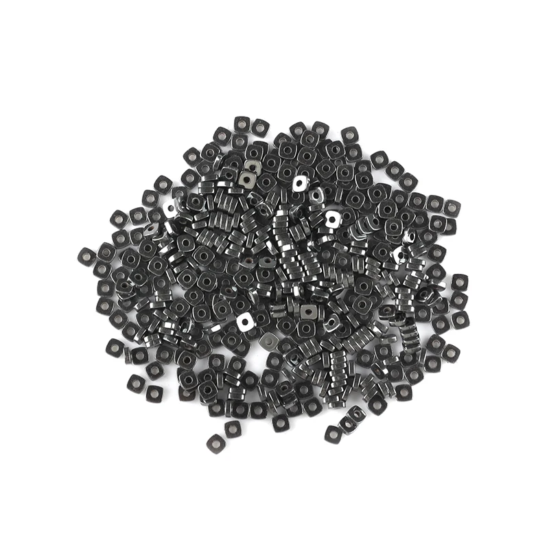 

Natural Stone Black Hematite beads Square shape 3*1mm 467Pcs beads Stone for Jewelry bracelet necklace Making DIY Accessories