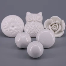 1 ud. Perillas de cerámica de porcelana blanca DIY tirador para armario tirador para muebles de cocina perillas y tiradores para armarios