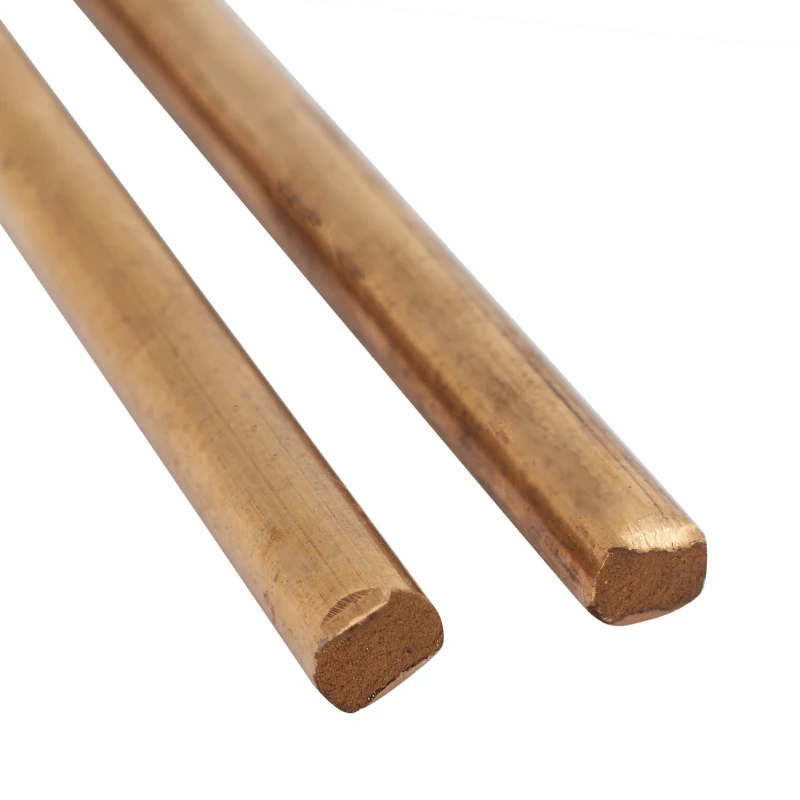 2pcs Brass Round Rod 5mmx150mm 1/4" Brass Pin Unpolished Round Rod Blank Scales Blade Handle For Repairs On Irrigation Pipes