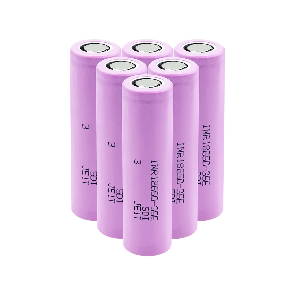 6 шт 3,7 v Высокая дренажная литиевая батарея 18650 литий-ионная Емкость 3500mah 13a перезаряжаемые inr18650 35e батареи