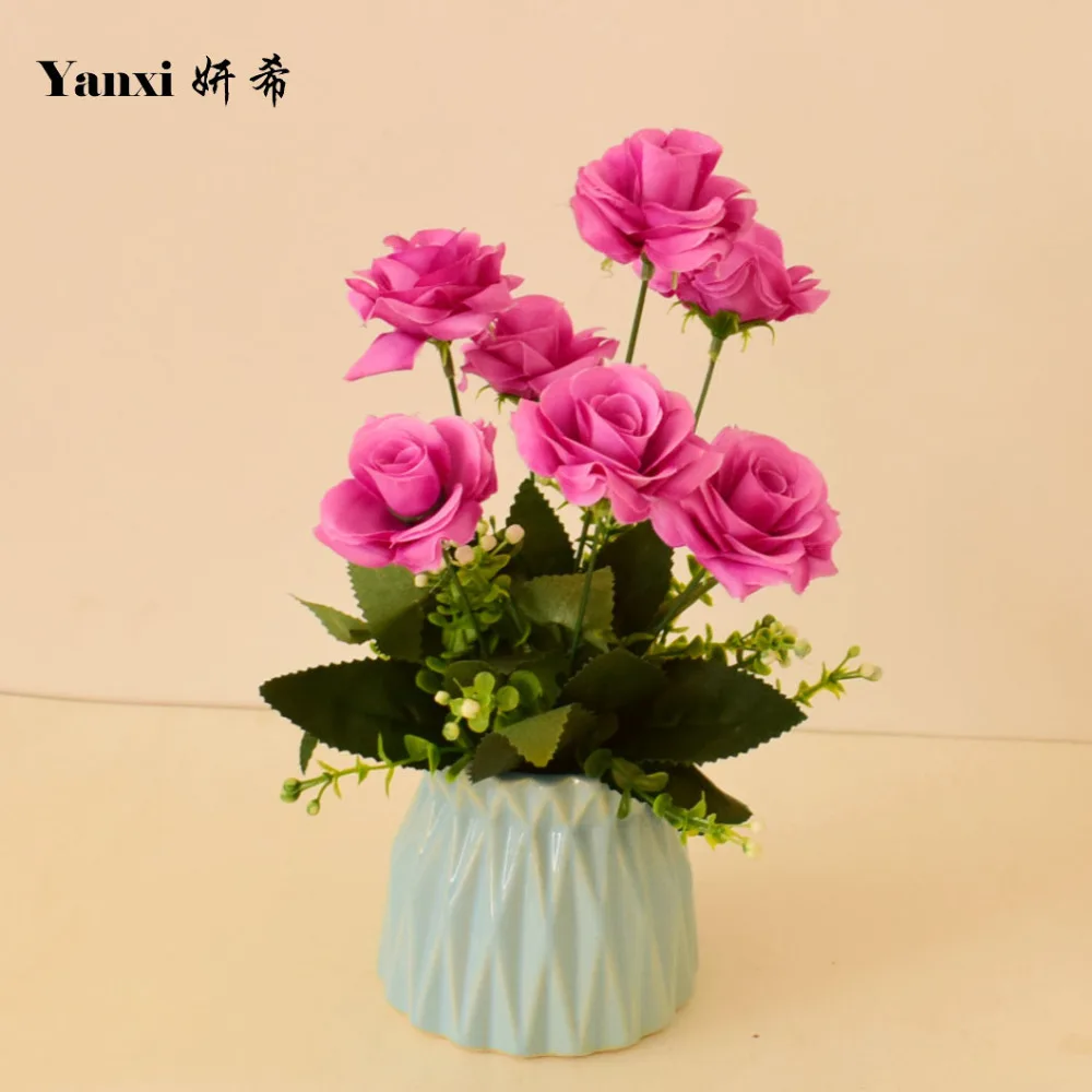 Online Get Cheap White Vase Set Aliexpresscom Alibaba Group - Silk Roses Artificial Flowers With White Vase Set For Home Tabletop Partywedding Decorations Blue Green online get cheap white vase set aliexpresscom alibaba group - silk roses artificial flowers with white vase set for home tabletop partywedding decorations blue green