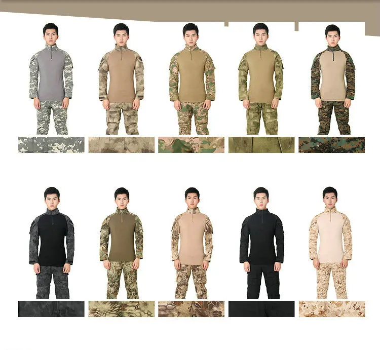 Men's Outdoor Safety Protective Clothing Tactical Gunfight Set Game Set, Rainforest Jungle Field Set Camouflage Clothing