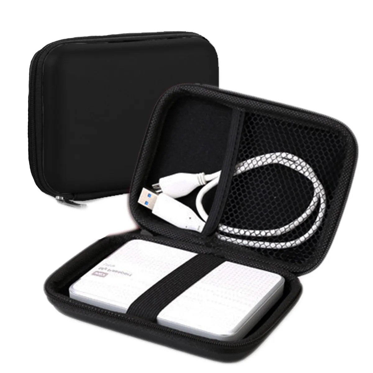 LEORY Portable 2.5 inch HDD Bag Case Pouch Zipper External Professional For Protection Standard GPS Hard Disk Drive Device