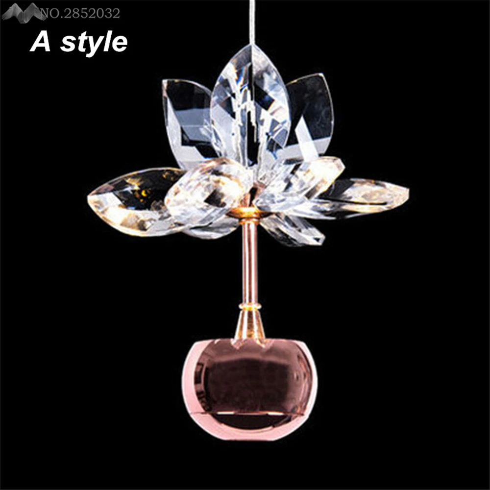 Modern crystal leaf Art Hang lamps pendant lights led lights for home nordic pendant light fixtures loft style hanging
