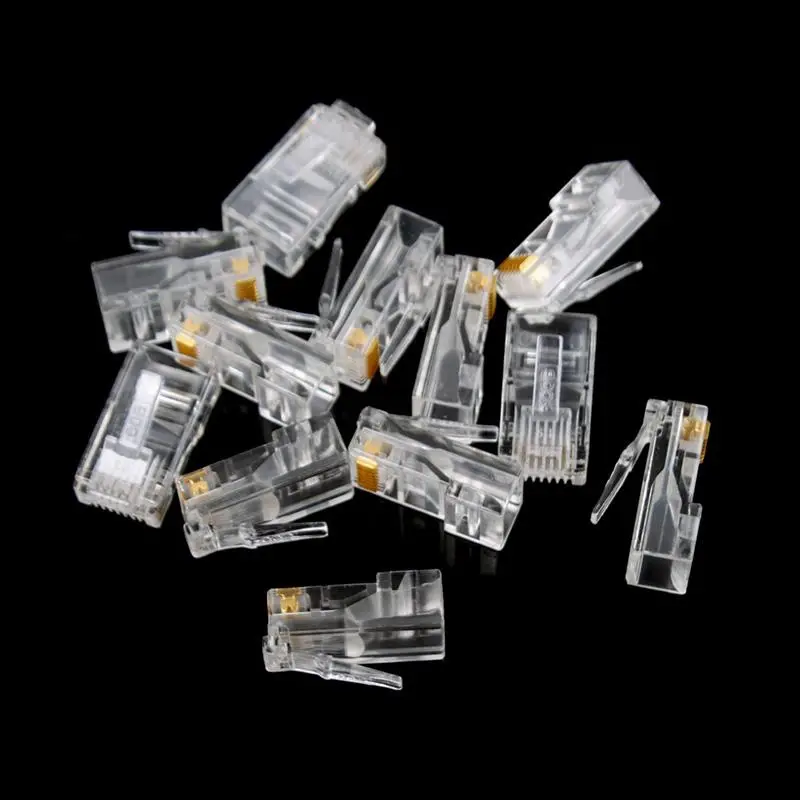 Модульный разъем eGizmo RJ45 8P8C для сети CAT5 LAN высокого качества #50/100 10/647 шт.|plug rj45|lan