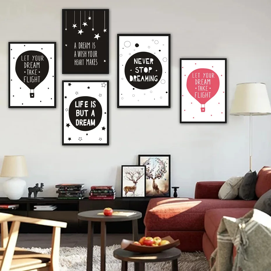Let-Your-Dream-Take-Flight-Motivation-Quotes-A4-Canvas-Art-Print-Painting-Poster-Wall-Decoration-For