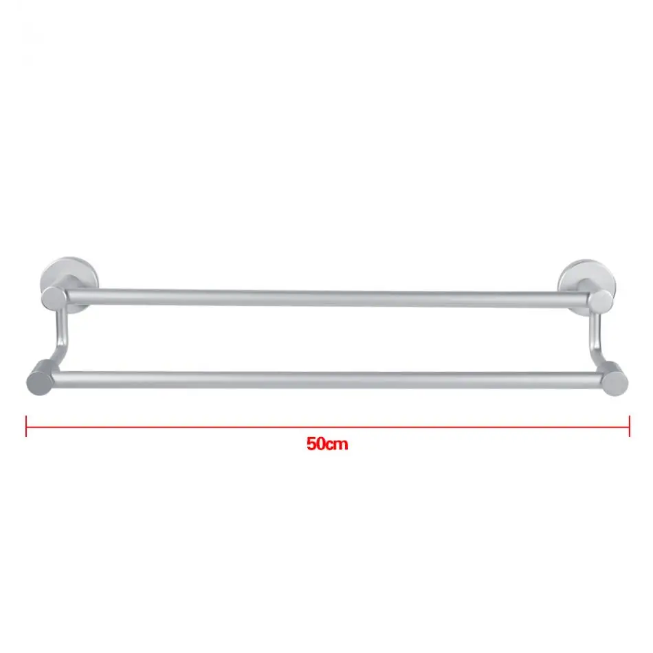 50 см Антикоррозийная вешалка для полотенец, органайзер, настенный двойной держатель для полотенец, для дома, ванной комнаты, полка для хранения, вешалка для полотенец, кронштейн