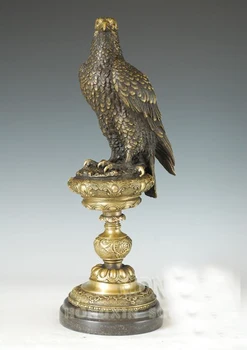 

large # Original ART # High-grade art 2020 office home shop company decorative bronze Arabia Eagles bird ART statue Mascot