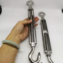 2 шт. M14 Нержавеющая сталь 304 Отрегулируйте Chain оснастка крюк и глаз фаркоп Серебро Выберите