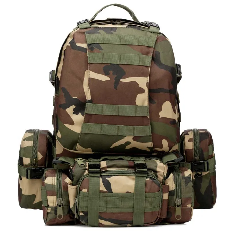 55L Военная Тактическая Сумка армейский рюкзак для путешествий и охоты большой емкости рюкзак Сумка для кемпинга Водонепроницаемая камуфляжная упаковка