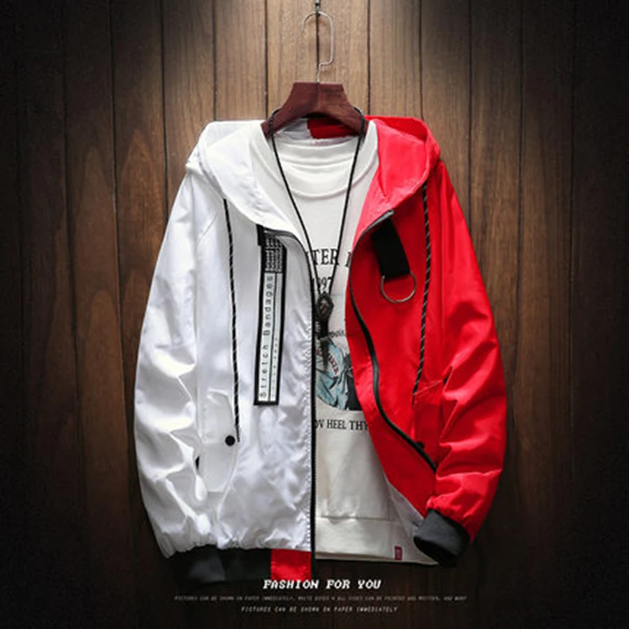 Summer Patchwork Hoody Jacket Men Autumn Jackets Men 2019 Japanese Streetwear Windbreaker Bomber Jacket Hip Hop Coat Men Summer Summer Patchwork Hoody Jacket Men Autumn Jackets Men 2019 Japanese Streetwear Windbreaker Bomber Jacket Hip Hop Coat Men Summer