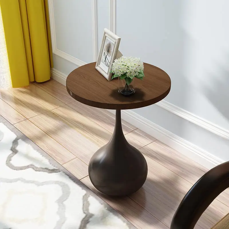 

Retro small round several small round table painted American country Coffee Table Furniture Side Table Metal Table