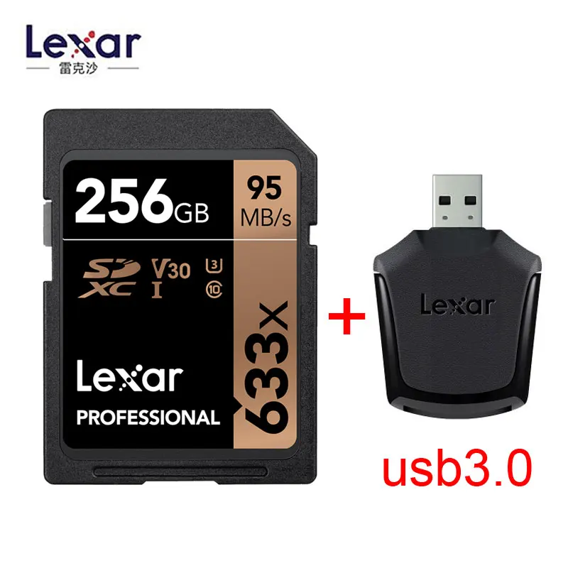 Lexar 95 м/с 633x16G 32 ГБ U1 SDHC 64 Гб 128 ГБ 256 ГБ U3 SD карта SDXC класс 10 карта памяти для 1080p 3D 4K видеокамера