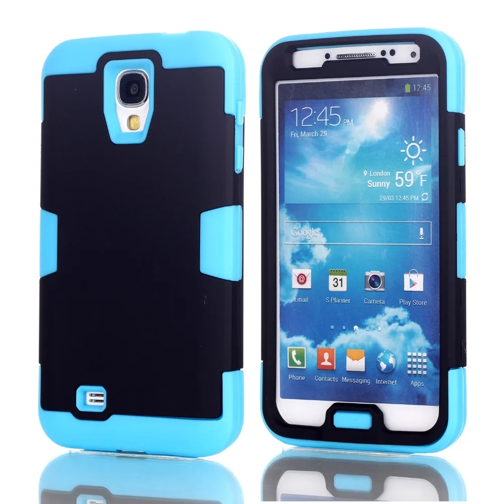 Hybrid Armor Phone Case For Samsung Galaxy S4 Case Shockproof Hard Back ...