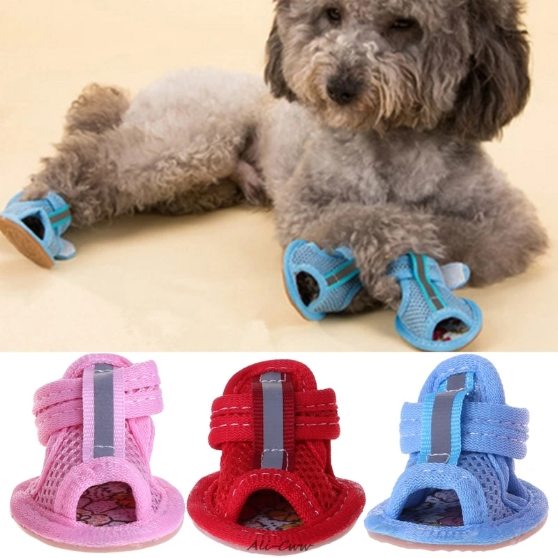 

Casual Anti-Slip Small Dog Shoes Pet Shoes Summer Breathable Soft Mesh Sandals