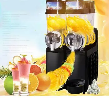 

Free shipping 2 Tanks 2 Bowl Slush Machine commercial slush machine ice machine drink machines With CE Approved