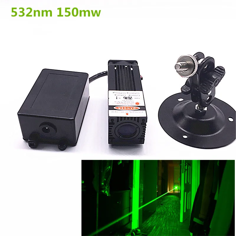 

150mW 532nm Green Laser Module 12V Input Room Escape/ Maze props/ Bar dance Lamp